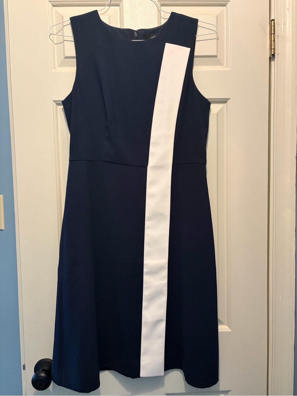 J. Crew 365 Navy Sheath Crepe Midi Dress